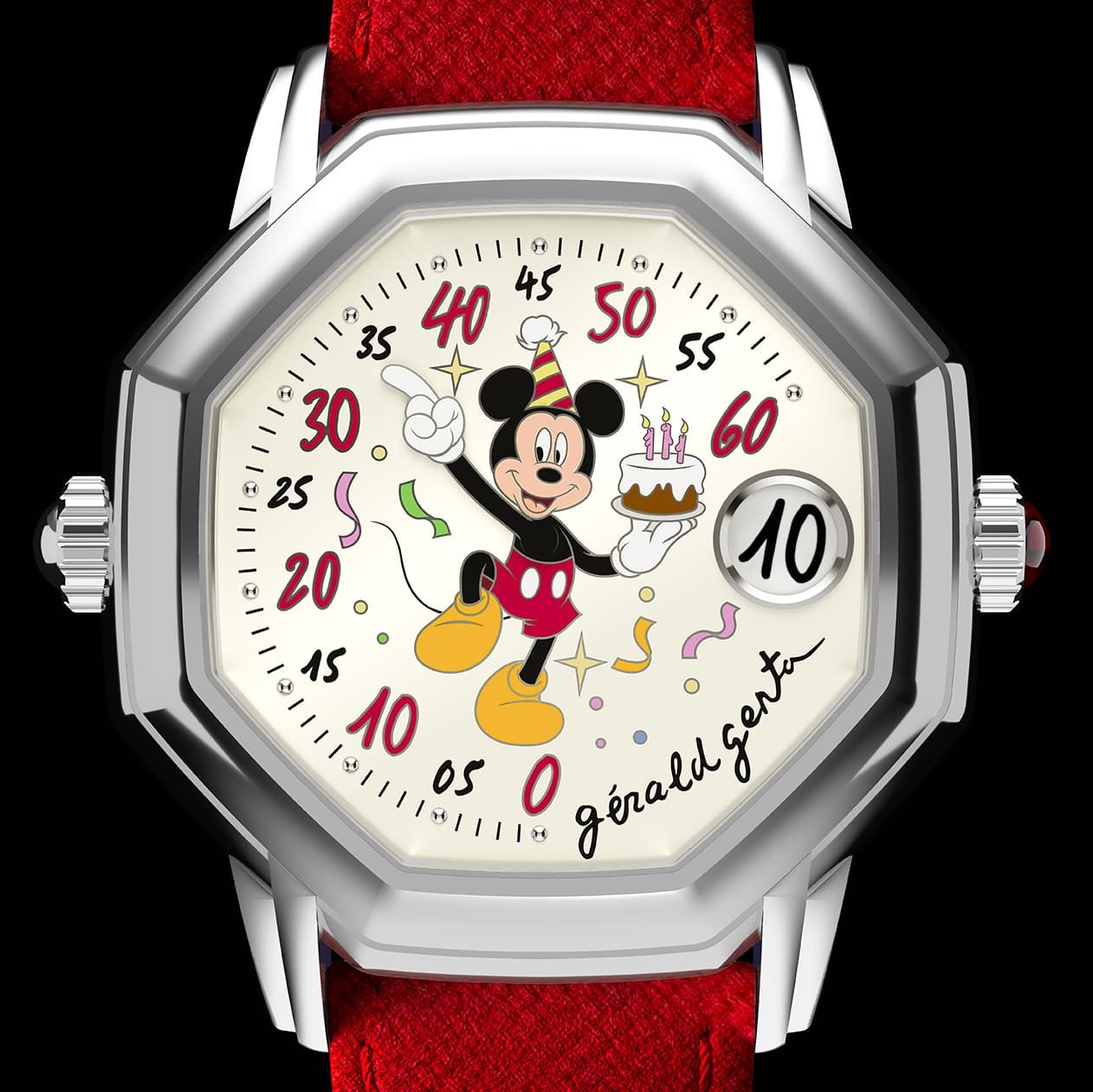 … Concretizing one of Mr. Genta's long held dreams  to combine a joyfull Mickey Mouse and a minute repeater in a magical horological creation.